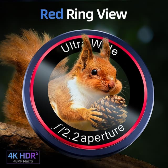 Detalle 2 de HelloDeere 9H High-alumina Tempered Glass Camera Lens Protector for iPhone 17 Pro Max (Blue, 2-Pack)