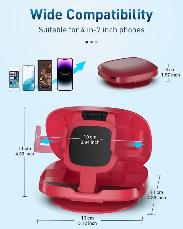 Detalle de JOYEKY dashboard phone mount 360°