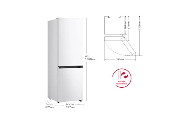 Thumbnail 1 de LG GBBS716CSW Frigorífico Combi 333 l, 1,86 m