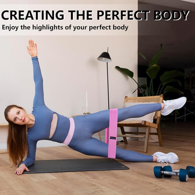 Detalle 2 de koulate 3-Level Fabric Resistance Exercise Bands (Multi-Colored)