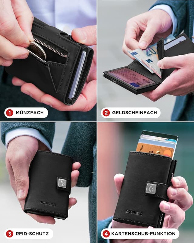 Thumbnail 1 de SF SCOFIELD Slim Wallet Portemonnaie für 9–11 Karten