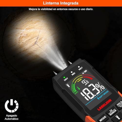 Thumbnail 6 de LASELION MS03 Medidor de Humedad 2 en 1 📏