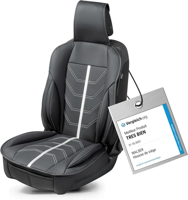 Thumbnail 6 de Walser Kimi housse de siège arrière universelle avec coussin de protection noir-gris
