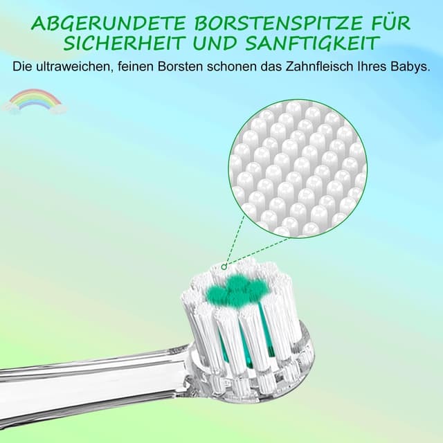 Detalle de Ersatzbürsten für Seago & Teeteck Kinderzahnbürsten – 5er-Set kompatibel mit SG-513/SG-977/SG-2139