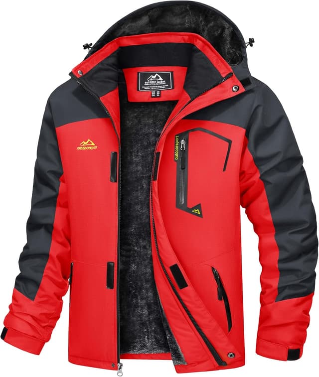 Thumbnail 5 de TACVASEN Men's Waterproof Fleece Mountain Jacket – Windproof Ski jacket