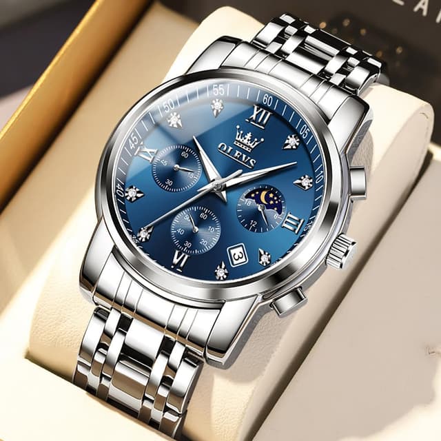 Thumbnail 5 de OLEVS Men Diamond Business Watch