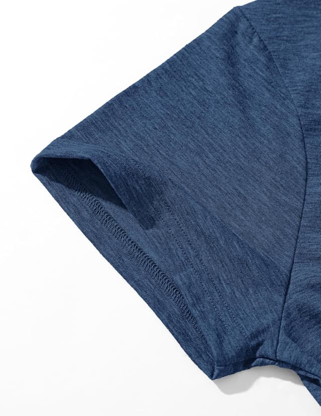 Thumbnail 6 de TARAINYA Henley Shirt für Herren aus Baumwolle mit 3-Knopfleiste, Kurzarm Sommer (M–4XL)