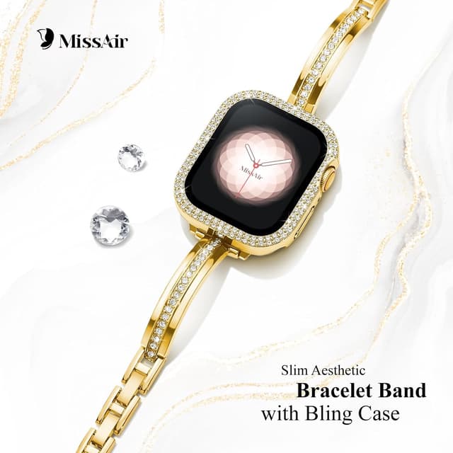 Detalle de Missair Apple Watch strap jewellery 316L