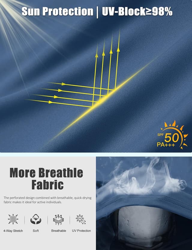 Thumbnail 3 de TACVASEN UV-Schutz T-Shirts UPF 50+ Kurzarm