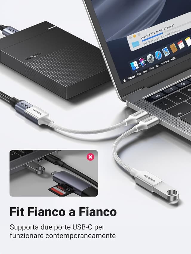 Detalle 2 de UGREEN OTG Type C USB 3.0 5 Gbps