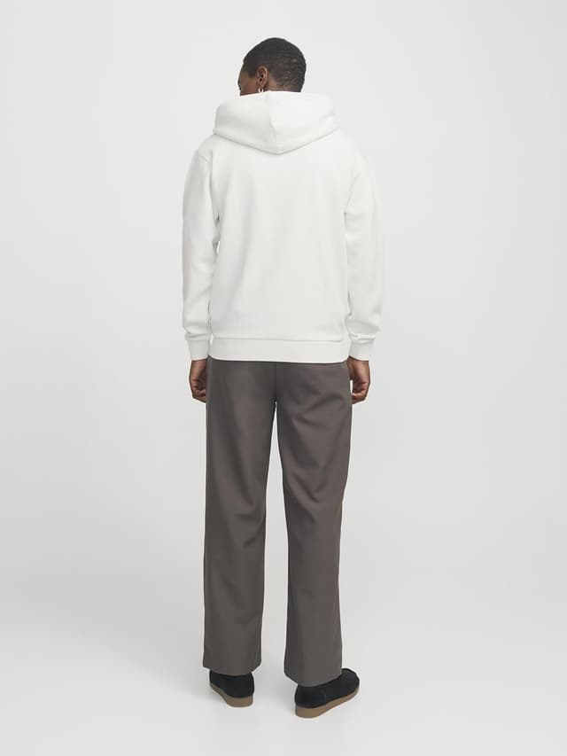 Detalle de Jack & Jones Zip Hoodie Plain: felpa con zip in stile casual e vestibilità rilassata