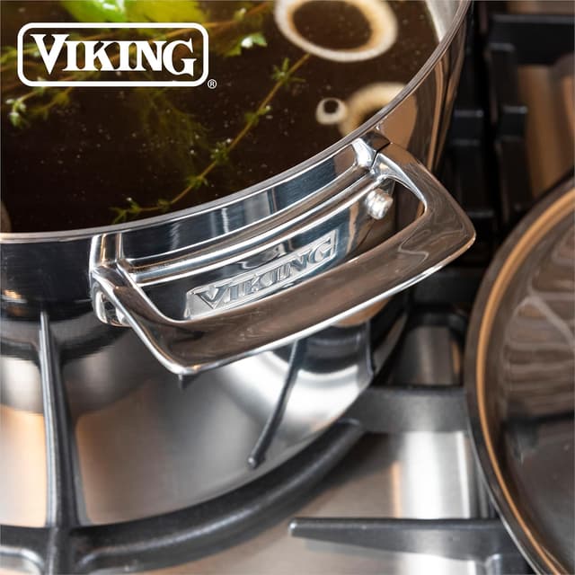 Thumbnail 6 de Viking 3-Ply Stainless Steel Stock Pot (12 Quart) with Lid