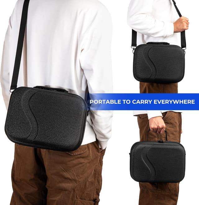 Detalle 2 de DEVASO große Tasche für Meta Quest 3 – Hartschalen-Reisetasche für Elite Strap, Controller und Zubehör