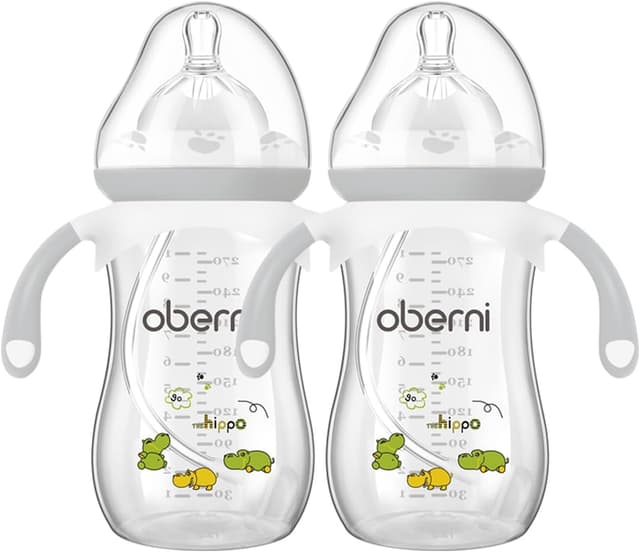 Detalle de Oberni anti-colic weighted baby bottles, 270ml