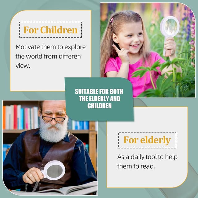 Detalle de BUSATIA Lente di Ingrandimento 30X Illuminata con 18 LED e vetro ottico