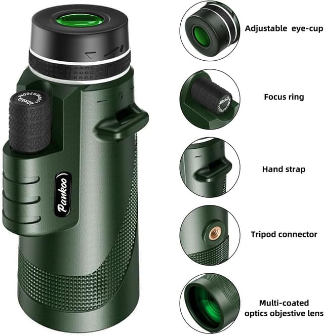 Detalle 2 de Pankoo 40x60 HD monocular for birdwatching