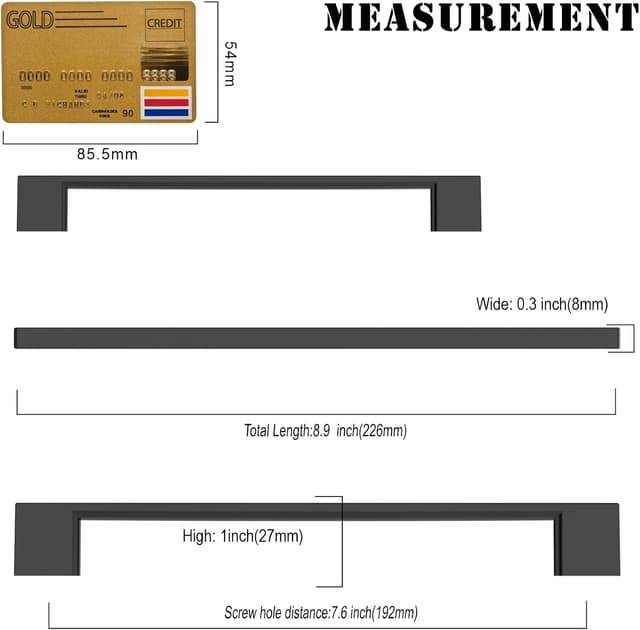 Detalle 1 de Amerdeco maniglie cucina 10 pezzi, 192 mm