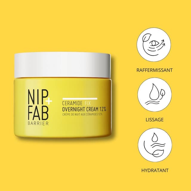 Detalle de Nip+Fab Ceramide Fix Crème de Nuit 12% (50 ml) — soutien de la barrière cutanée et de l’élasticité