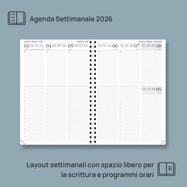 Detalle de POPRUN Agenda 2026 Settimanale Verticale 21 x 30,2 cm