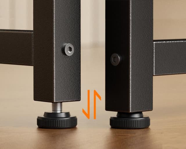 Thumbnail 6 de ODK Scrivania da ufficio 80x40 cm in metallo e truciolato, piccola scrivania PC marrone