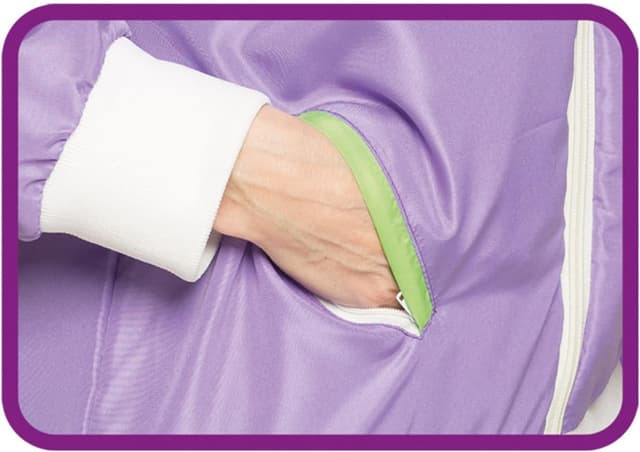 Detalle de Boland Trainingsjacke im 80er-Style als Kostüm für Erwachsene mit Taschen – Retro für Mottoparty, Karneval & Camping