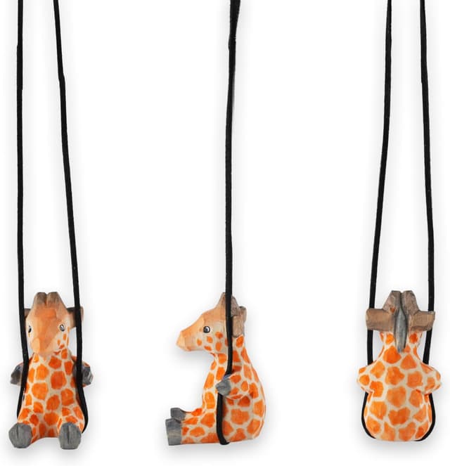 Thumbnail 6 de VIPbuy handgefertigte schwingende Holz-Giraffe zum Aufhängen im Auto (Dekoration fürs Auto, Geschenk)
