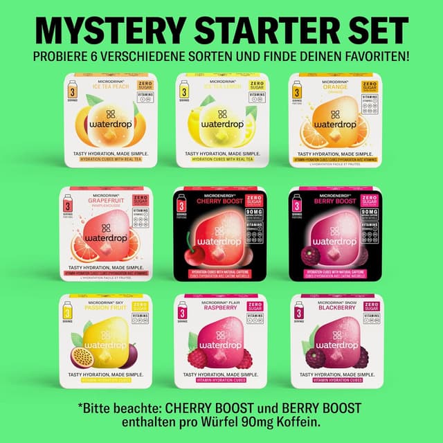 Thumbnail 1 de waterdrop Flasche Glas 600 ml mit Drops