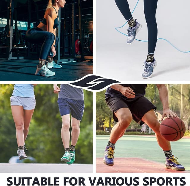 Thumbnail 5 de Lusenone Copper Ankle Brace Support Compression Sleeve Socks (Pair) for Men & Women