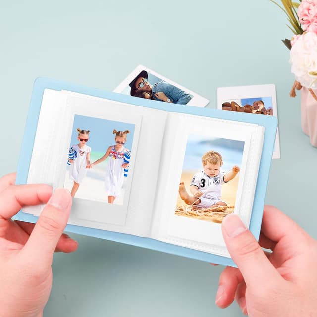 Detalle 2 de 52-Taschen Mini-Fotoalbum für Sofortbild (u. a. Fujifilm Instax Mini & Polaroid Snap) – blau