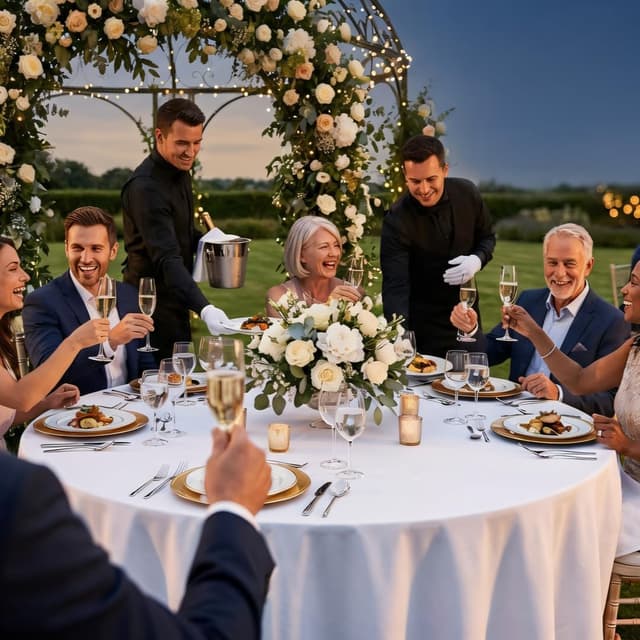 Detalle de Heneger 8-Pack White Round Tablecloths (120-Inch Diameter) – Polyester, Stain & Wrinkle Resistant