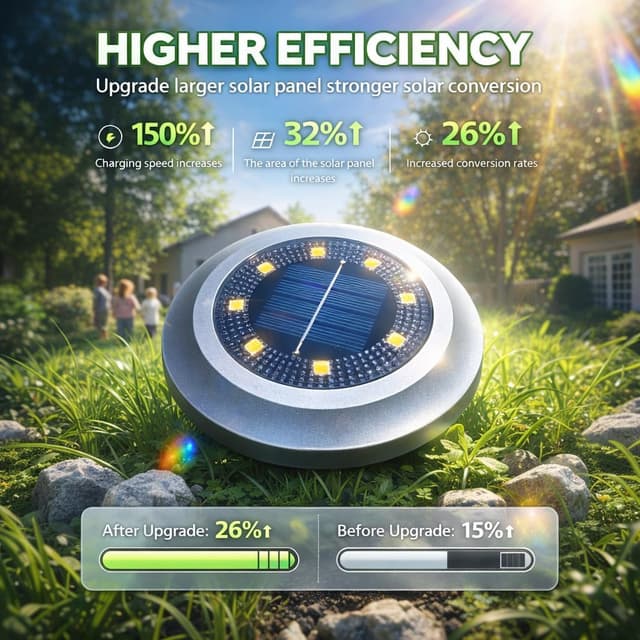 Thumbnail 2 de ZFITEI 12 Pack Solar Ground Lights 600mAh