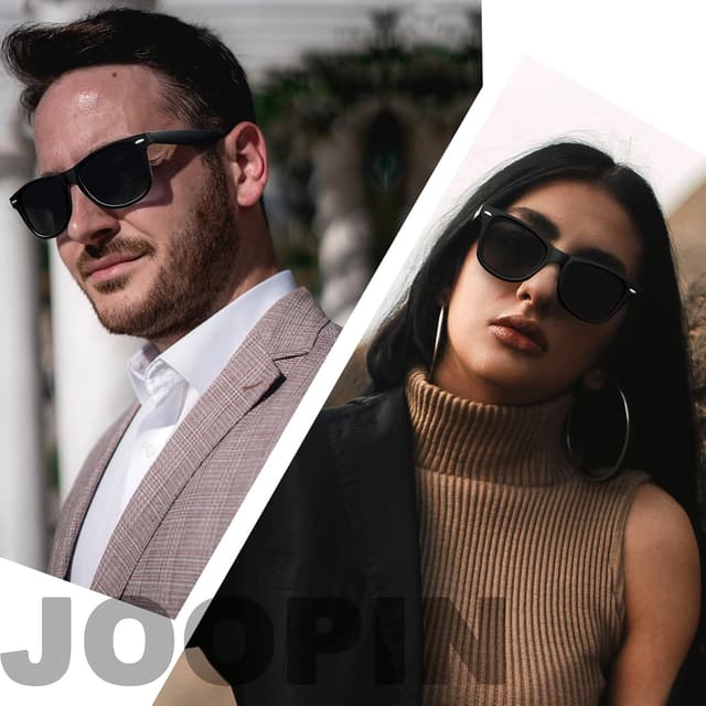 Detalle 2 de Joopin Square Sunglasses with Polarized UV Protection (Unisex, Oversized Square Frame)
