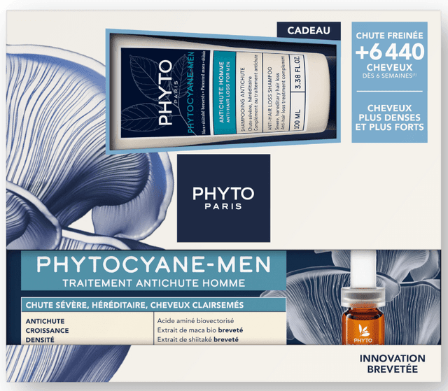 Imagen de Phyto Phytocyane Hombre 12 ampollas + champú 100 ml en OfertitasTOP