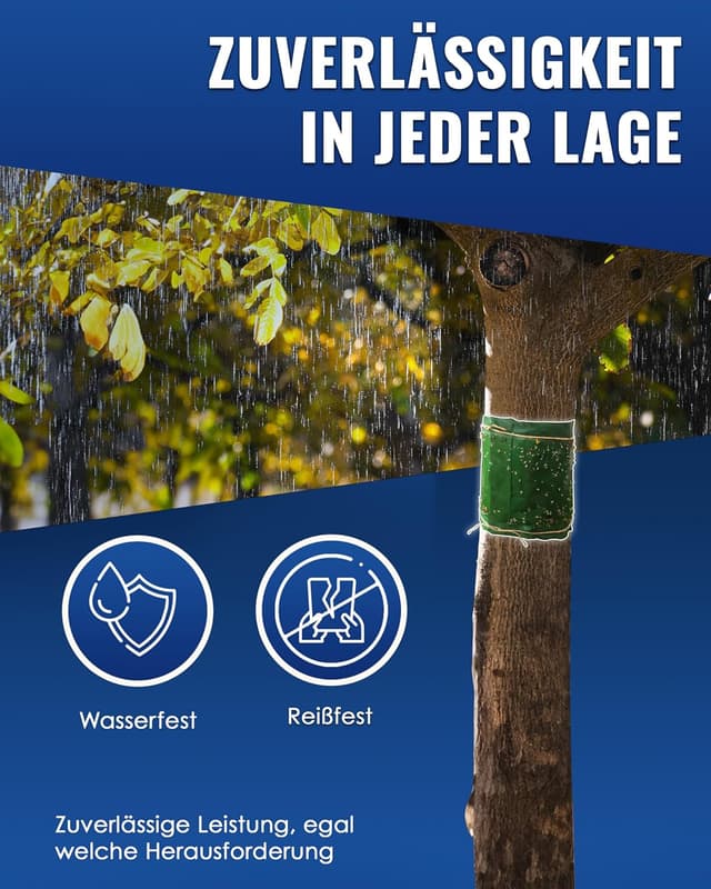 Detalle de PIC Leimringe für Obstbäume – selbstklebender Baumleimring (10 m) gegen Ameisen & Frostspanner
