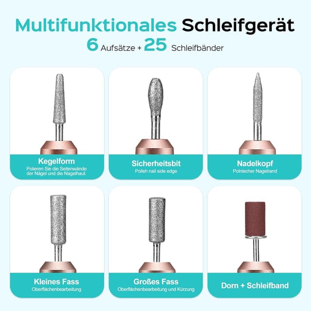 Thumbnail 6 de COSLUS Elektrische Nagelfräser 20000 u/min