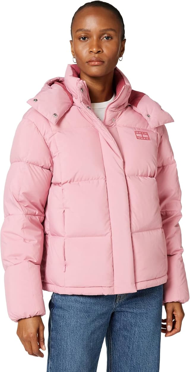 Detalle de Tommy Jeans Women’s Alaska Grid Down Puffer Jacket with Hood