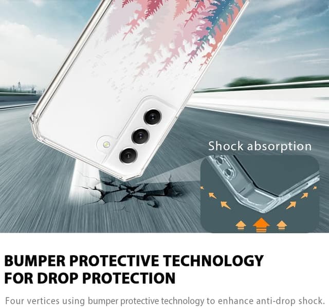 Detalle 2 de CAROKI clear case for Samsung S21 FE – shockproof transparent TPU bumper cover