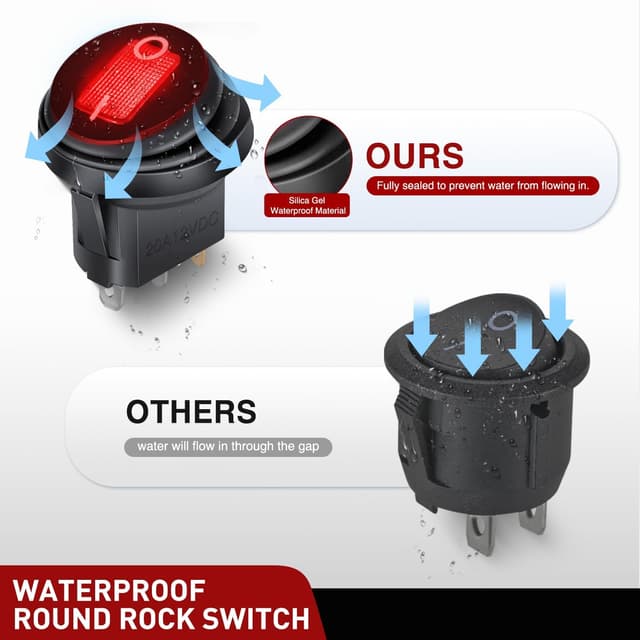 Thumbnail 4 de Nilight 5Pcs Rocker Toggle Switch 12V 🎛