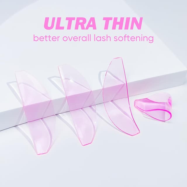 Detalle de Lomansa Lash Lift Shields – pads pour étape de perm n°1 (ultra fins, collants), rose