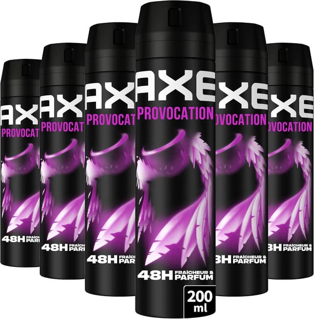 Detalle de AXE Provocation — Déodorant spray homme 48h, lot 6×200 ml