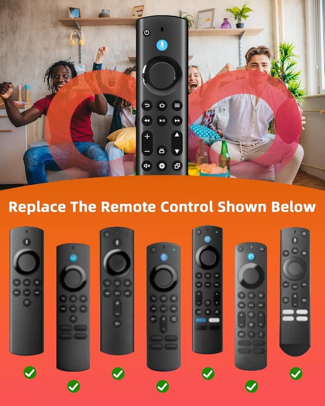 Detalle de Glitfix Ersatz-Sprachfernbedienung für Smart TV Stick & Cube (2./3. Gen) – Bluetooth, 4 Schnelltasten