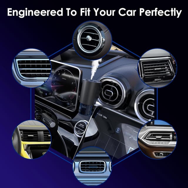 Detalle de Car Air Freshener (5 Scents, 10 Refills) Smart Vent Clip Auto On/Off with Three Spray Modes