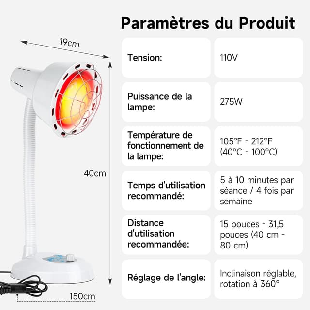 Detalle 2 de Cozion Lampe infrarouge 275 W