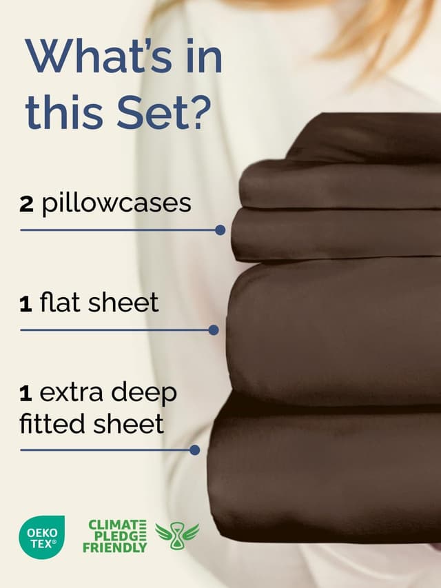Detalle 2 de Queen Deep Pocket Microfiber Sheet Set 21in