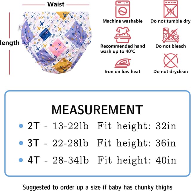 Thumbnail 6 de Lot de 9 pantalons d’entraînement Heekcaa pour bébé (à partir de 1 an) – sous-vêtements d’apprentissage
