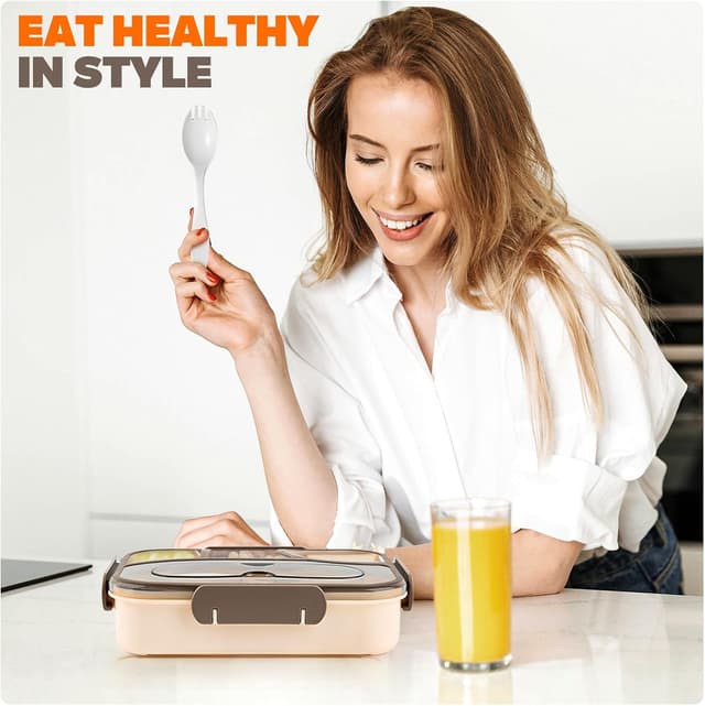 Thumbnail 6 de EASYFUN Bento Box Adult 4-Compartment Lunch Box 🍱