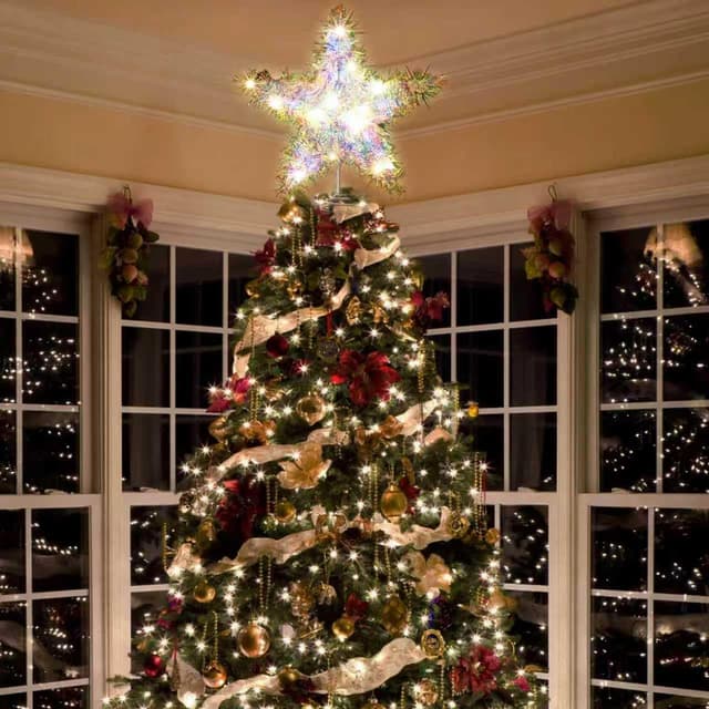 Thumbnail 4 de 11.8‑Inch Light-up Christmas Tree Topper Star 20 LEDs 🎄