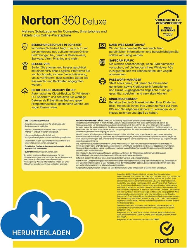 Detalle 2 de Norton 360 Deluxe 2026 5 Geräte
