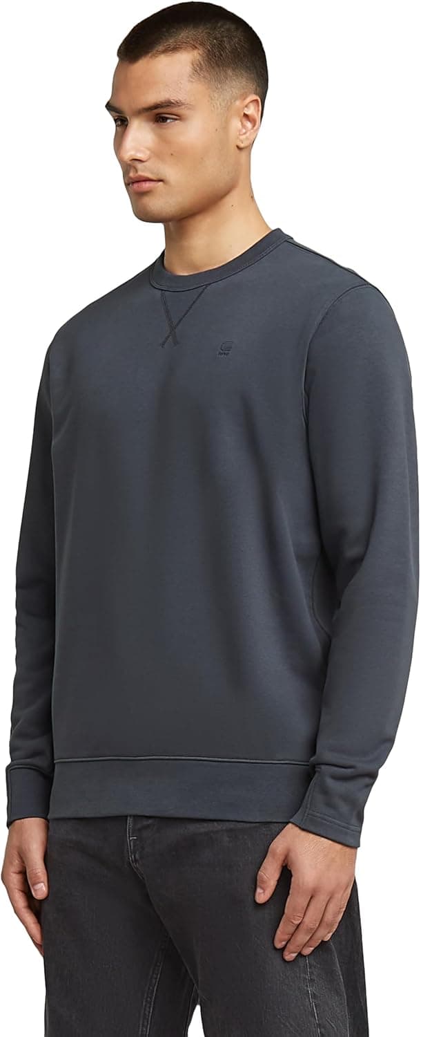 Detalle de G-STAR Herren Nifous Sweater mit geripptem Kragen