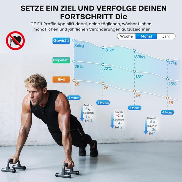 Detalle 2 de GE Körperfettwaage Digital 220 kg LED